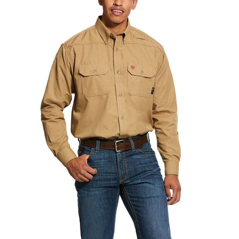 Ariat Work: FR Featherlight Camisa Hombre - Kaki (JWUMN8269)